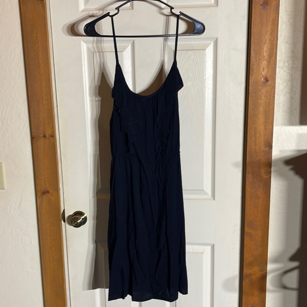 Black dress ruffle top